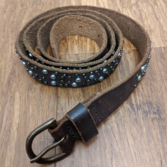 Brown Studded Belt - Picture 1 of 2